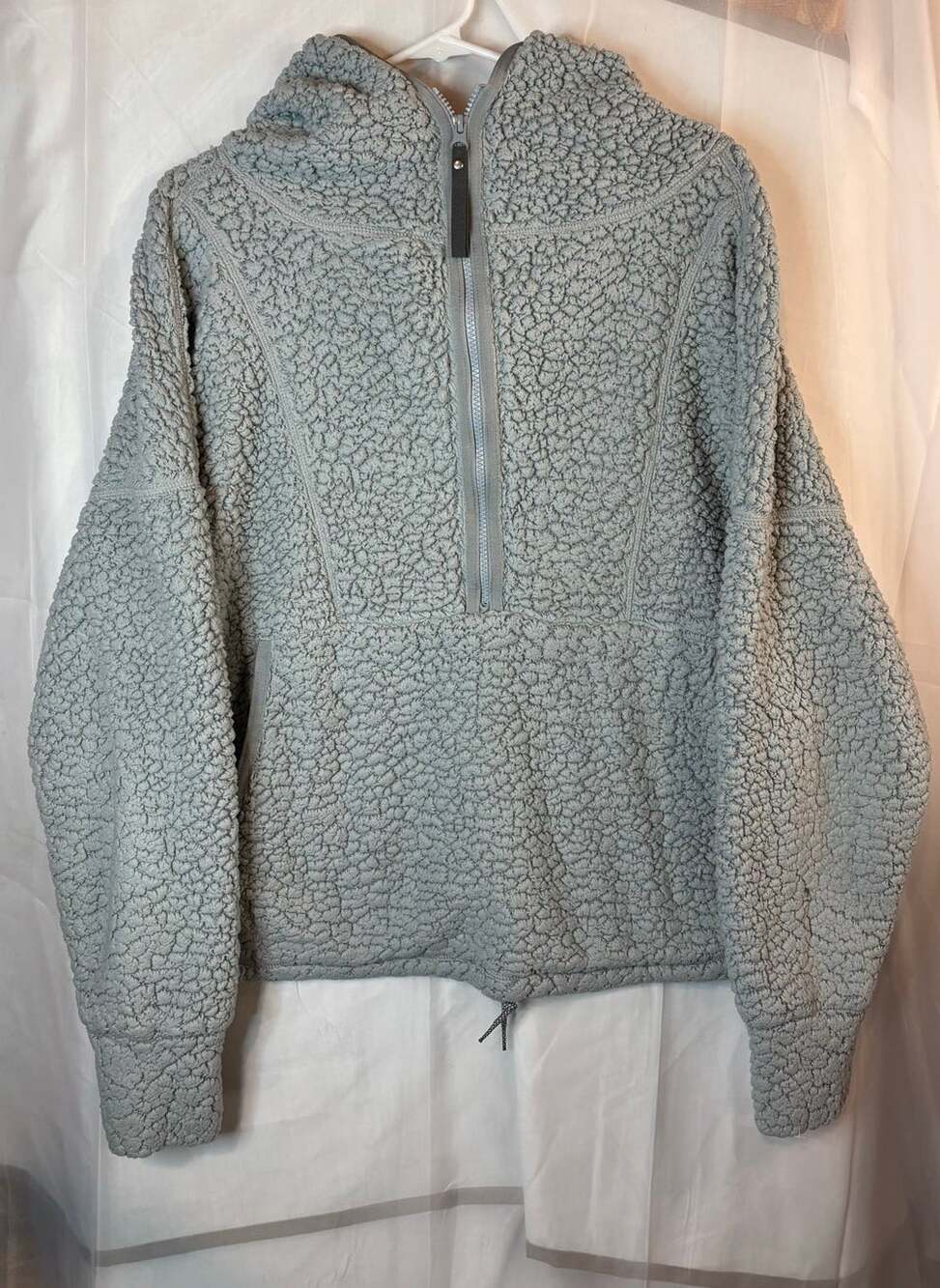 Prana Gray Fleece Pullover Hoodie Size Large